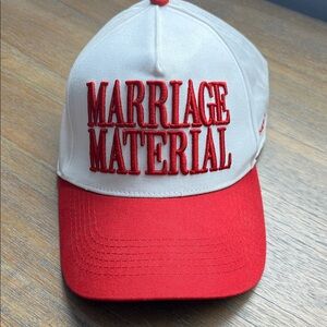 Anthropologie Red and White Cap